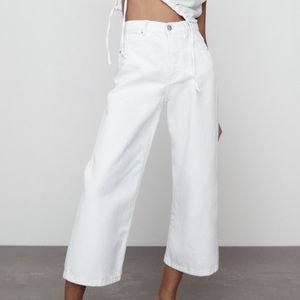 Zara wide leg cropped pants